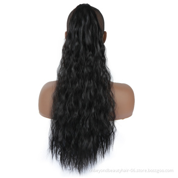 Factory Wholesale cheap drawstring Ponytail Synthetic Kinky Straight Ponytail Hair Extensions Pony tail
